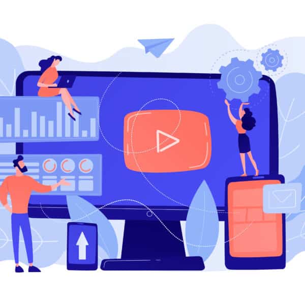 youtube campaign concept vector illustration.